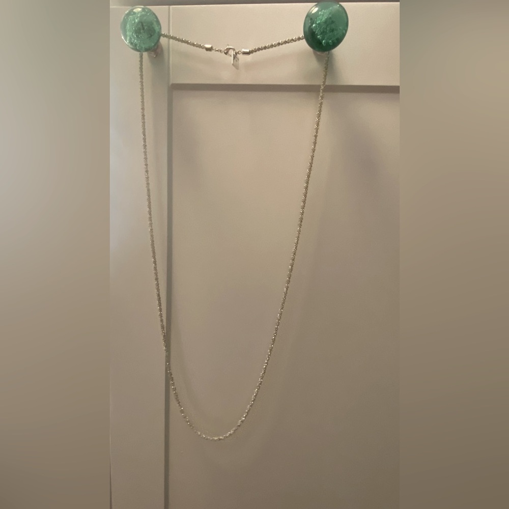 Long silver chain